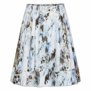 Elie Tahari Skirt 6 Cotton Silk Abstract Ikat Professional Chic Office Wear